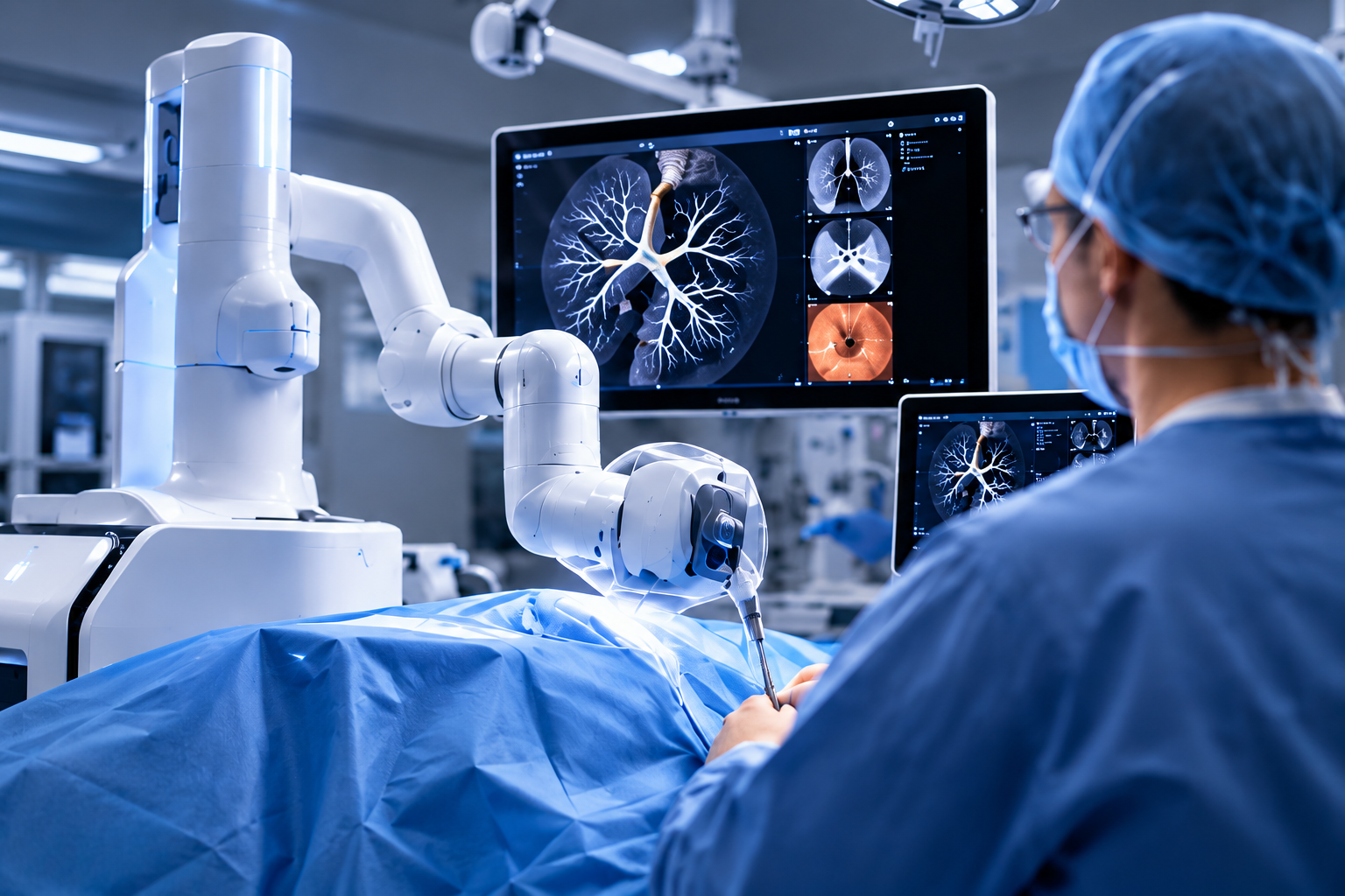 Medical robotics system assisting clinicians in a modern operating room